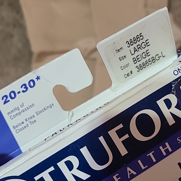 (2)New-TRUFORM Beige Compression Stockings-L/XL Bundle - Picture 2 of 5